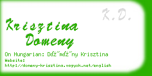 krisztina domeny business card
